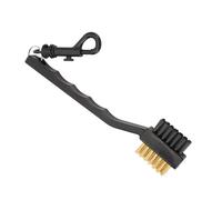 Akozon Spazzola per la Pulizia delle Mazze da Golf - Strumento con Setole in Rame e Acciaio a Doppio Lato per un'efficace Manutenzione delle Mazze e Pulizia delle Scanalature, Design Portatile e