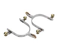 Akozon Speroni da Cavallo in Acciaio da 2 Pezzi in Meno Stile Cowboy Occidentale Compatti con Cintura in Ottone, Accessorio Multifunzionale per Uso Domestico