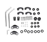 Akozon Staffe per Parabrezza Moto 22mm ABS Metallo Universale | Hardware di Montaggio per Manubrio, Attacco da 7/8 Pollici, ABS e Metallo, Compatibile con Puig e Givi, Configurazione per