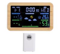 Akozon Stazione di Previsioni Meteorologiche con umidità della Temperatura Accurata - Orologio Meteorologico LCD Umidità della Temperatura Interna Previsione 24 Ore su 24 Ripostiglio del Garage