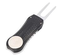 Akozon Strumento Divot da in Acciaio Inossidabile con Pennarello per Palline - Accessorio da Portatile per la Riparazione del Tappeto Erboso