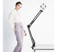 Akozon Supporto con Braccio a Forbice Regolabile con Supporto per Telefono per Adattatore Ballhead per Streaming Live, Registrazione Video e Chat Online Ideale per Smartphone e Tablet