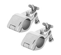 Akozon Supporto per binario cerniera superiore bimini 2pcs Barca d'acciaio Scivolo della mascella superiore incernierato Raccordi hardware marini Stile punta(30 millimetri)