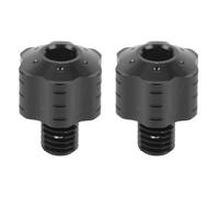 Akozon Tappi a Foro Specchio 2 Pcs 8 Mm, Tappi a Vite Filettati in Lega di Alluminio, Coperchio Foro Anodizzato Anodizzato Nera per Accessori per Bici per Accessori per Bici (BLACK)