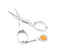 Akozon tasca forbici in acciaio INOX, tasca viaggio forbici pieghevoli portachiavi pesca forbici tagliafili