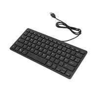Akozon Tastiera 78 Tasti Muti Ultra Sottile Cablata Mini Interfaccia USB Computer Desktop Tastiera in Piccola LinguaElettronica Russa (Tedesco)