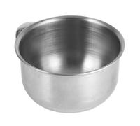 Akozon Tazza di Ciotola Rasatura in Acciaio Inossidabile - Tazza di Sapone Uomo per Rasatura Classica, Strumento di Cura della Barba, Elegante e Facile Pulire