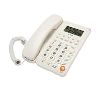 Akozon Telefono di Bottoni Grandi a Cavo Akozon per Anziani | Telefono Fisso Cablato con Display Ad Alta Definizione e funzionalità di Risparmio Energetico | Ideale per Casa, Ufficio e Hotel (WHITE)