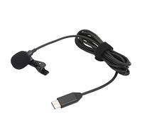 Akozon Telefono Lavalier Wireless - Microfono da Bavero in Metallo da 34 DB per Smartphone ONE R e Tipo C, Facile da Usare, Omnidirezionale, Cavo da 1,5 M