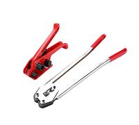 Akozon Tenditore Manuale per Reggette in Plastica, Set di Strumenti per Imballaggio e Sigillatura per Reggette Manuali con Scanalatura di Taglio per in PET e PP