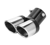 Akozon Terminale Scarico Auto, Terminale di Scarico per Auto con Tubo di Scarico in Acciaio Inossidabile Doppio 63mm / 2,5 Pollici Come Accessorio per Auto