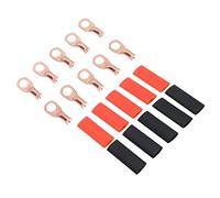 Akozon Terminali per Cavi 10 Pezzi 8AWG 3/8 Pollici Connettori Nudi Rame Pannelli Solari per Auto Ad Alta Temperatura Marini
