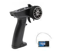 Akozon Trasmettitore e Ricevitore Rc 3 Canali, Telecomando Radio Turbo Racing 2.4GHZ 91803GVT Serbatoi per Barche a Controllo Manuale per Camion Rc
