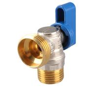 Akozon Valvola di Arresto Ad Angolo a Prova di Perdite G1/2 DN15 Maschio X G3/4 DN20 Valvola a Quarto di in Ottone con Filettatura Maschio - Valvole Idrauliche