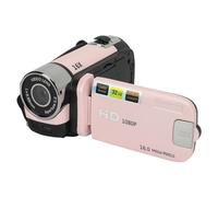 Akozon Videocamera Digitale, Fotocamera Digitale 1080P 16MP Videocamera con Schermo Ruotabile da 2,4 Pollici Videoregistratore HD con Zoom 16X con Luce di Riempimento (PINK)