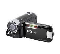 Akozon Videocamera Portatile, Videocamera Dv 1080P 16MP Schermo Girevole TFT da 2,7 Pollici Video 16x per Bambini Zoom Digitale con Cavo USB Mini Lettore Dv Nero (Nero)