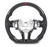 Akozon Volante in Pelle Perforata in Fibra di Carbonio con Bottoni di Ricambio per I30 N 2018