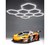 AKPHBKFG Plafoniera LED a Nido d'Ape Moderna, plafoniera LED a Nido d'Ape a 8 LED, 245 W, 6500 K, Bianco Freddo, Materiale PC, per Garage, Officina, Cantina, Palestra, Magazzino 245W