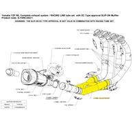 AKRAPOVIC C-Y6R8 TUBO INTERMEDIO DI RACCORDO E A Y YAMAHA YZF-R6 600 2010