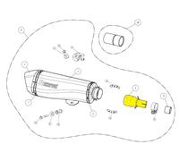 AKRAPOVIC L-PI5SO1 TUBO INTERMEDIO DI RACCORDO E A Y PIAGGIO MP3 500 2011