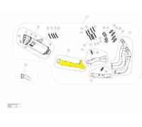 AKRAPOVIC L-S13R5 LINK PIPE SS HAYABUSA PER SUZUKI GSX 1300 R ABS 2024