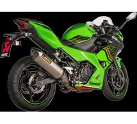 AKRAPOVIC - MUFFLER TI/CF NINJA 400 - SLIP-ON LINE MUFFLER TITANIUM - Dalbellomo