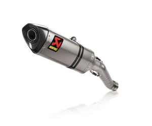 AKRAPOVIC - MUFFLER TIT/CF RSV4 - SLIP-ON LINE MUFFLER TITANIUM & CARBON END CAP