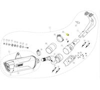 AKRAPOVIC P-DR158 BOCCOLA DISTANZIALE YAMAHA XP 560 T-MAX ABS 2024