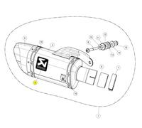 AKRAPOVIC P-VST18AL STICKER AL PER SUZUKI GSX-S 1000 ABS GT TRAVEL EDITION 2023