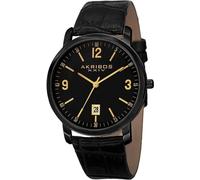 Akribos XXIV AK780BK Quarzo Svizzero Data Color Oro con Accenti Nero Da Orologio
