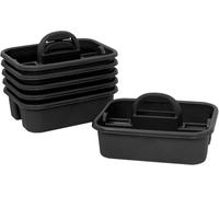 Akro-Mils 09185 - Borsa in plastica per attrezzi e forniture di pulizia, con manico, 45,7 x 34,5 x 22,9 cm, colore: nero