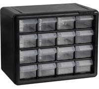 akro-mils 10716 16-drawer Plastic Parts Storage Hardware and Craft cabinet, 10 - 1/5,1 cm da 8 - 1/5,1 cm da 6 - 1/5,1 cm, grigio