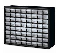 Akro-Mils 10764 Hardware di stoccaggio di Parti in plastica e Armadio Artigianale, Nero, 64-Drawer 20" x 15.75"