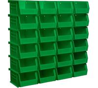 Akro-mils 30210GREEN - Impilabile in plastica bin akro appeso, 5 pollici da 4 pollici da 3 pollici di casi verde 24