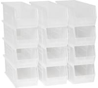 Akro-mils 30234SCLAR - 30234 di plastica accatastamento akrobin, 15 pollici da 5 pollici da 5 pollici, chiaro, caso di 12