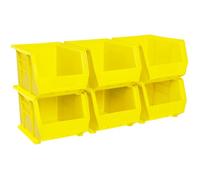 Akro-mils 30239YELLO - 30239 plastica stoccaggio impilamento akro appeso bin, 11 pollici da 8 pollici da 7 pollici, di colore giallo, caso di 6