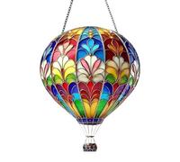 Akryl Lanterna per mongolfiera in acrilico (23 cm) - Decorazione solare colorata per giardino, matrimonio, resistente alle intemperie, con protezione contro le collisioni degli