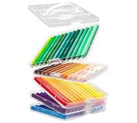 Akryl - Pastelli da colorare, 60 penne, punta a pennello, in tessuto, colori acrilici, per adulti, bambini, adolescenti, studenti, metallo, tela di ceramica, scuola