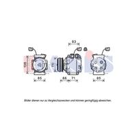 AKS DASIS Compressore Aria Condizionata Adatto A per Honda Jazz II GD _ GE3 GE2
