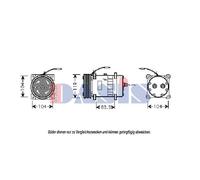 AKS DASIS Compressore Climatizzatore Per Fiat Ducato Pritsche/Fahrgestell 230
