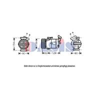 AKS DASIS Compressore Climatizzatore Per Nissan Qashqai +2 I Grand Scénic III
