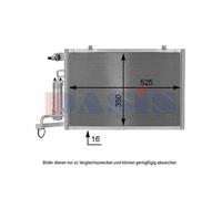 AKS DASIS Condensatore Aria Condizionata Con Essicatore per Ford Fiesta VI B-Max