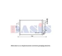 AKS DASIS Condensatore Aria Condizionata Con Essicatore per Mazda 6 Kombi 2.0