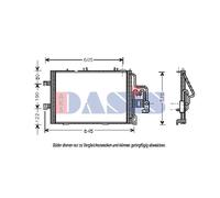 AKS DASIS Condensatore Aria Condizionata Radiatore Clima per Opel Corsa C. F08
