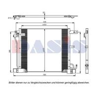 AKS DASIS Condensatore Climatizzatore Alluminio Per Nissan Juke F15 1.6 DiG-T