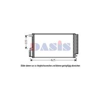 AKS Dasis Condensatore climatizzatore 022005N con essiccatore per Alfa Romeo Mito 955