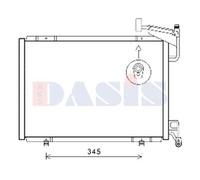AKS DASIS Condensatore Climatizzatore Klimacooler Per Ford Fiesta VI B-Max JK