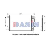 AKS DASIS Condensatore Climatizzatore Klimakühler Per Audi A4 8E2 B6 8E5