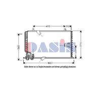 AKS DASIS Condensatore Climatizzatore Klimakühler Per BMW 5er E34 ( 052090N )