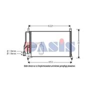 AKS DASIS Condensatore Climatizzatore Klimakühler Per Opel Vectra A 86_ 87_